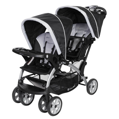 Baby Trend Sit-N-Stand Twin Tandem 2-Seat Double Stroller, Stormy (Open Box)