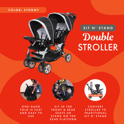 Baby Trend Sit N' Stand Easy Fold Travel Toddler & Double Stroller (For Parts) - VMInnovations