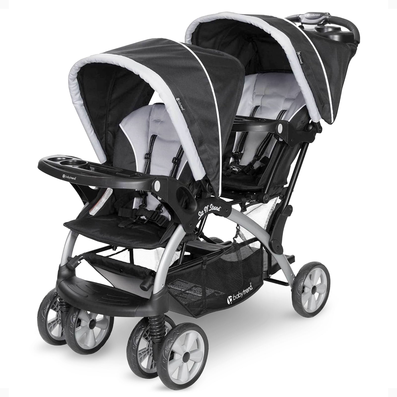Baby Trend Sit N Stand Infant/Toddler Tandem Double Stroller, Stormy (Used) - VMInnovations