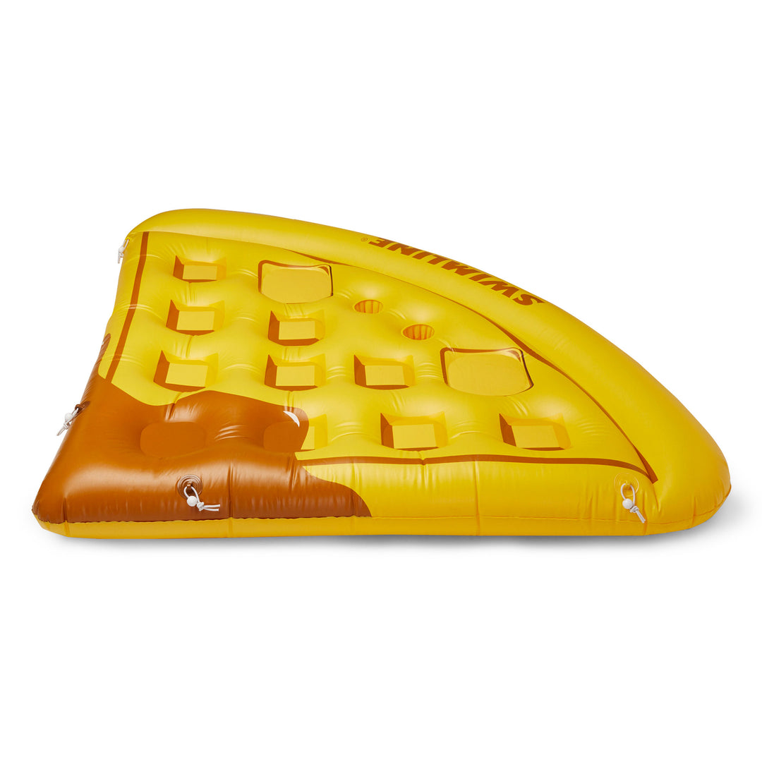 Swimline Giant Inflatable Waffle Slice Swimming Pool Floating Water Raft Lounger