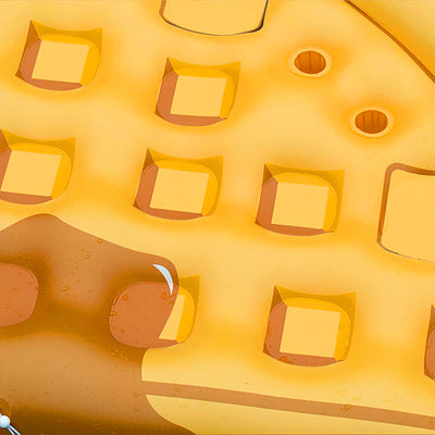 Swimline Giant Inflatable Waffle Slice Swimming Pool Floating Water Raft Lounger - VMInnovations