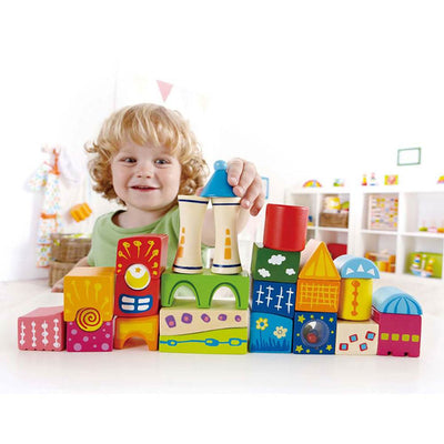 Hape Kids 26 Piece Fantasia Stacking Wooden Blocks Fantasy Castle Toy (Open Box)