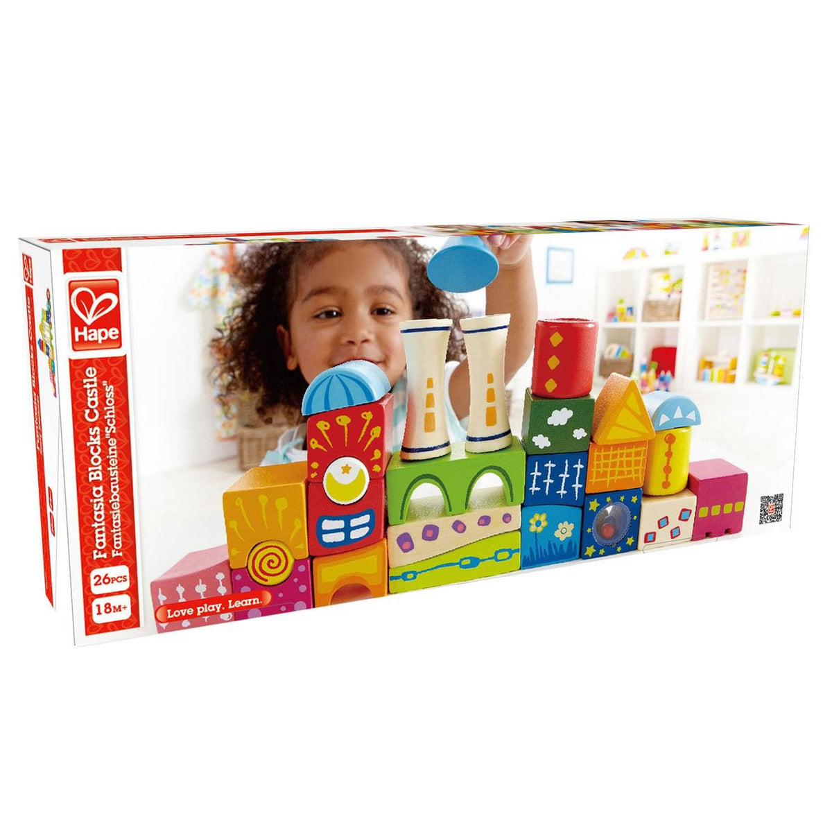 Hape Kids 26 Piece Fantasia Stacking Wooden Blocks Fantasy Castle Toy (Open Box)
