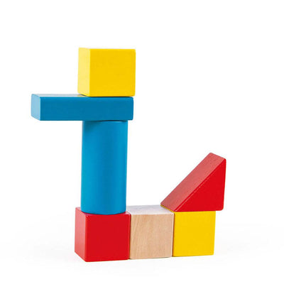 Hape Kid's Toddler 100 Piece Build Up and Away Wooden Blocks Toy Set (Open Box) - VMInnovations