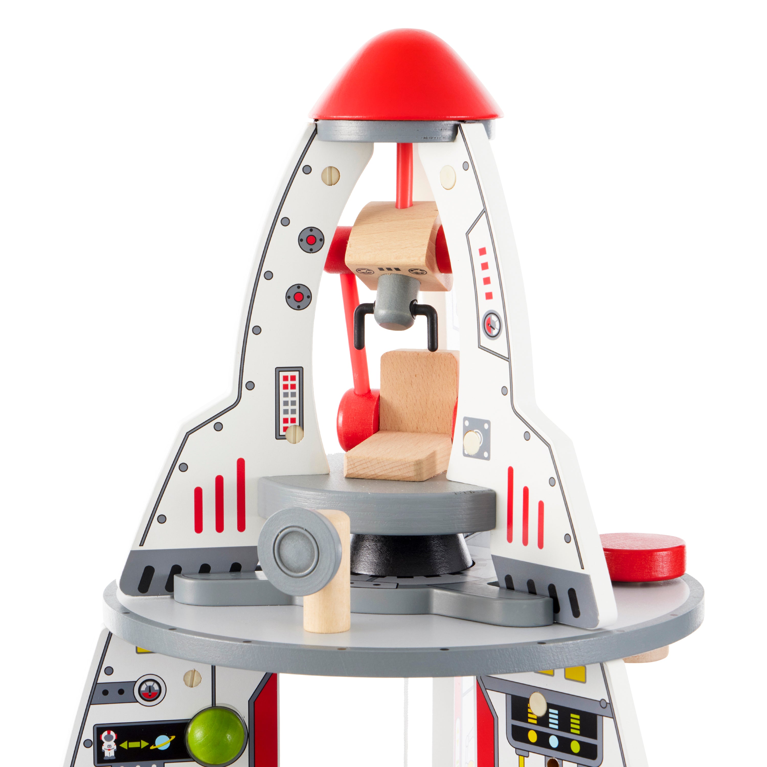 Hape Multi Level 37 Piece Wooden Spaceship Center Activity Play Set (For Parts)