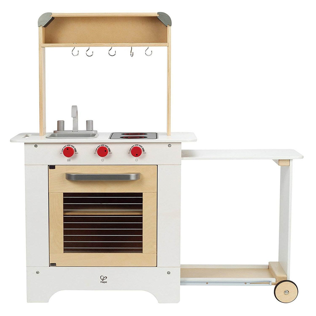 Hape Cook 'N Serve Kids Contemporary Pretend Play Wooden Cooking Kitchen (Used)