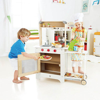 Hape Cook 'N Serve Kids Contemporary Design Pretend Play Wooden Cooking Kitchen