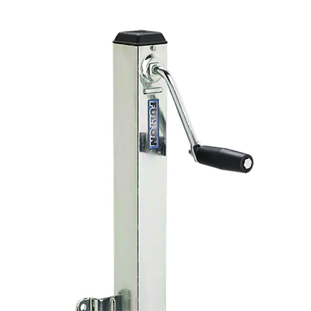 Fulton Bolt On Square Tube & Fixed Mount Trailer Tongue Jack w/ Drop Leg (Used)