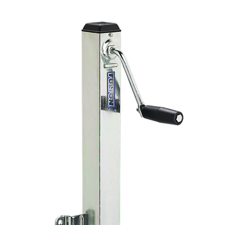 Fulton Bolt On Square Tube & Fixed Mount Trailer Tongue Jack w/ Drop Leg (Used)