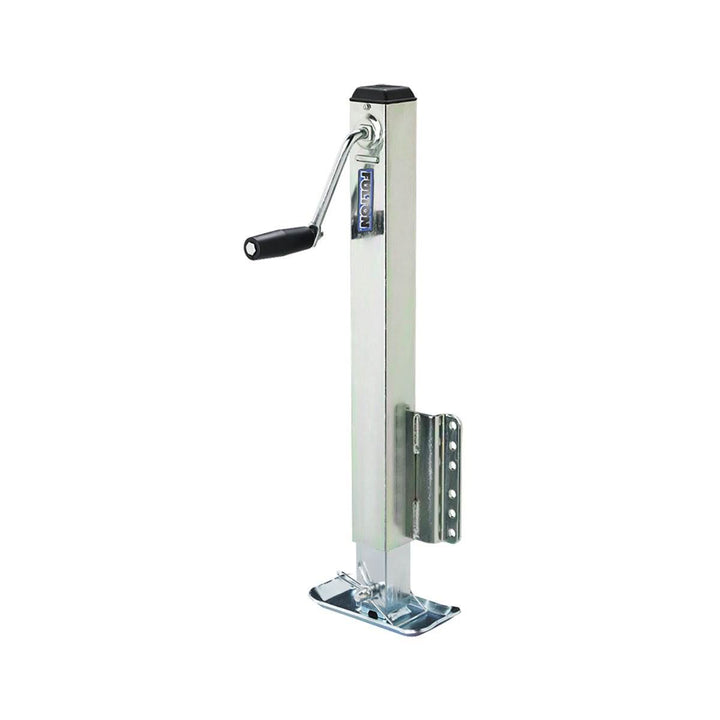 Fulton Bolt On Square Tube & Fixed Mount Trailer Tongue Jack w/ Drop Leg (Used)