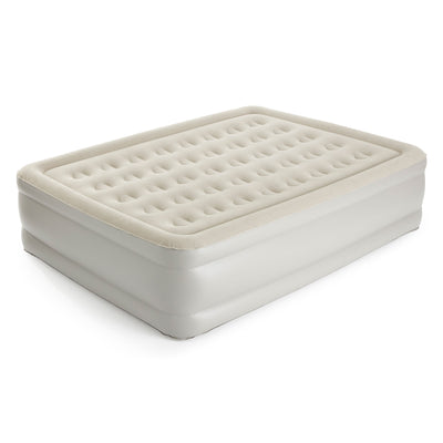 Insta-Bed Raised 19 Inch Queen Airbed Air Mattress with Built In neverFlat Pump (Damaged)