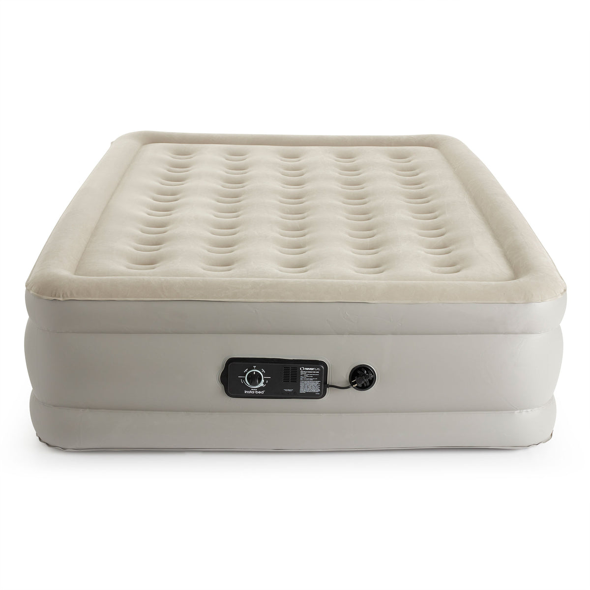 Insta-Bed Raised 19 Inch Queen Airbed Air Mattress with Built In neverFlat Pump (Damaged)