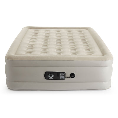 Insta-Bed Raised 19 Inch Queen Airbed Air Mattress with Built In neverFlat Pump (Damaged)