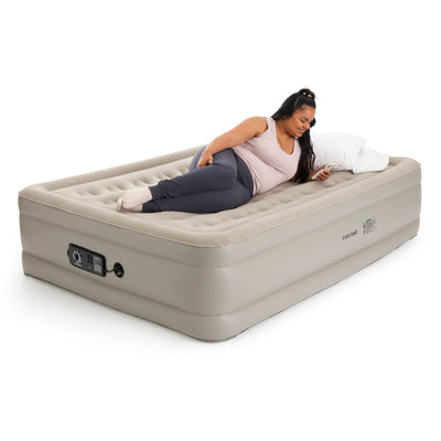 Insta-Bed Raised 19 Inch Queen Airbed Air Mattress w/ Built In Pump (3 Pack)