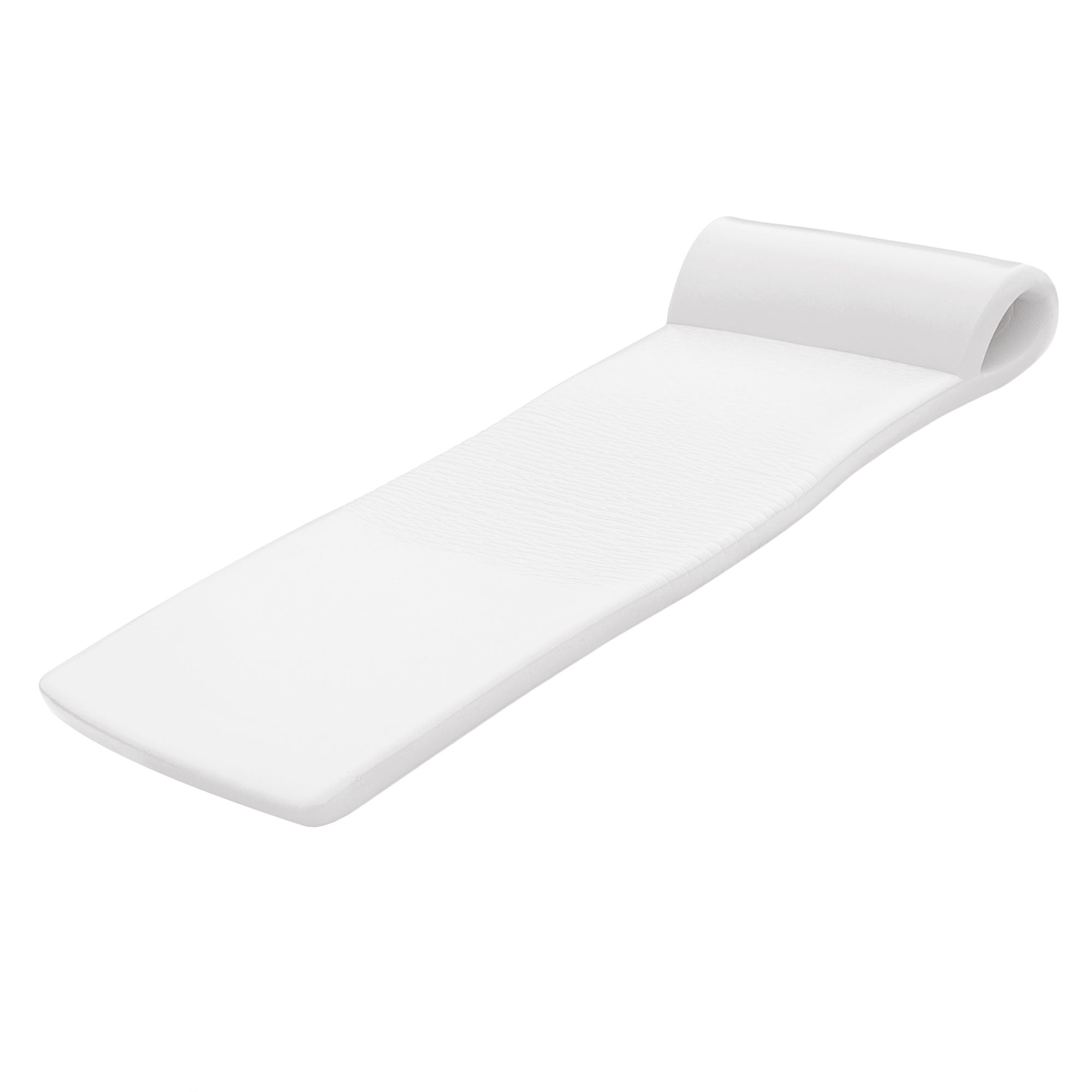 TRC Recreation Sunsation 70 Inch Thick Foam Lounger Mat Pool Float, White (Used)