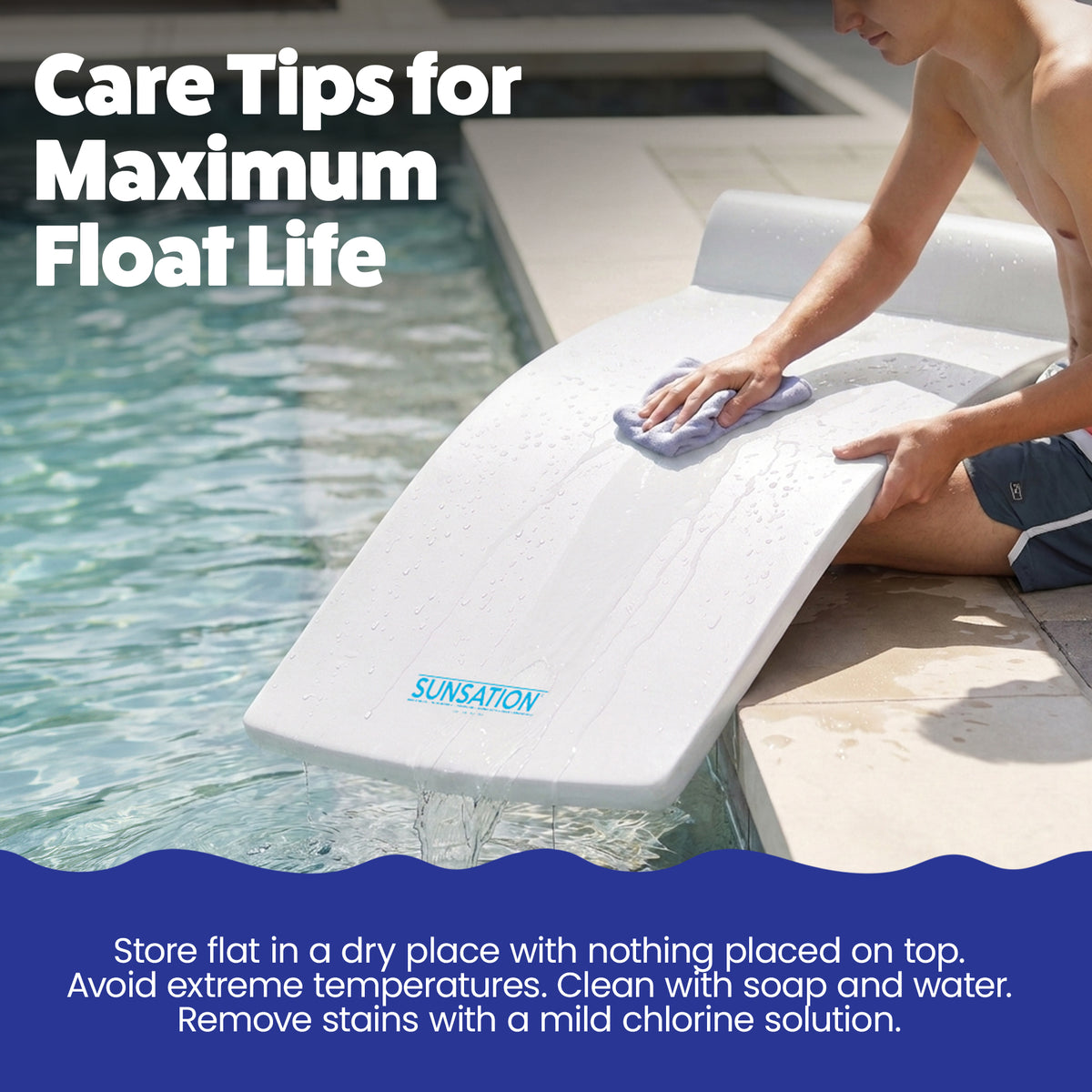 TRC Recreation Sunsation 1.75" Thick Foam Lounger Pool Float, White (Open Box)