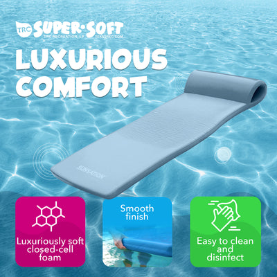 TRC Recreation Sunsation 1.75" Thick Foam Pool Float, Metallic Blue (Open Box) - VMInnovations