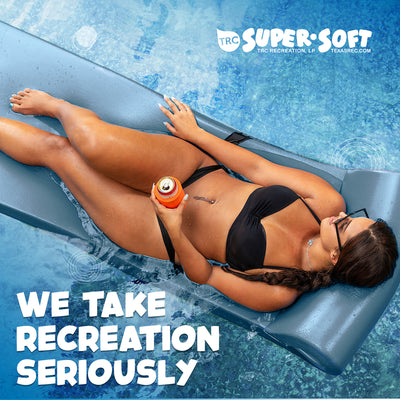 TRC Recreation Sunsation 1.75" Thick Foam Pool Float, Metallic Blue (Open Box) - VMInnovations