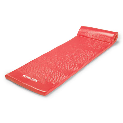Texas Recreation Sunsation 70 Inch Foam Raft Lounger Swimming Pool Float, Coral