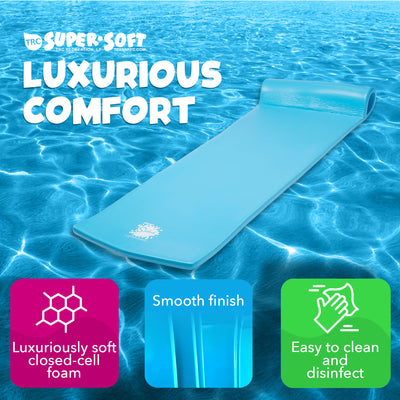 TRC Recreation Splash 70 Inch Raft Lounger Pool Lake Float, Marina Blue (3 Pack)