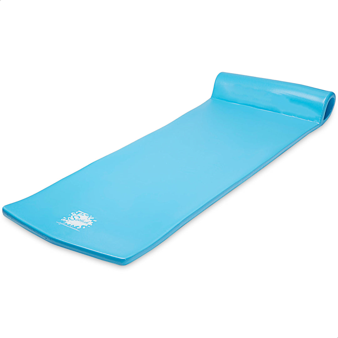 TRC Recreation Splash 1.25" Thick Foam Swimming Pool Float Mat, Marina Blue - VMInnovations