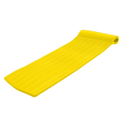 TRC Recreation Serenity 70 Inch Foam Mat Raft Lounger Pool Float, Yellow (For Parts)