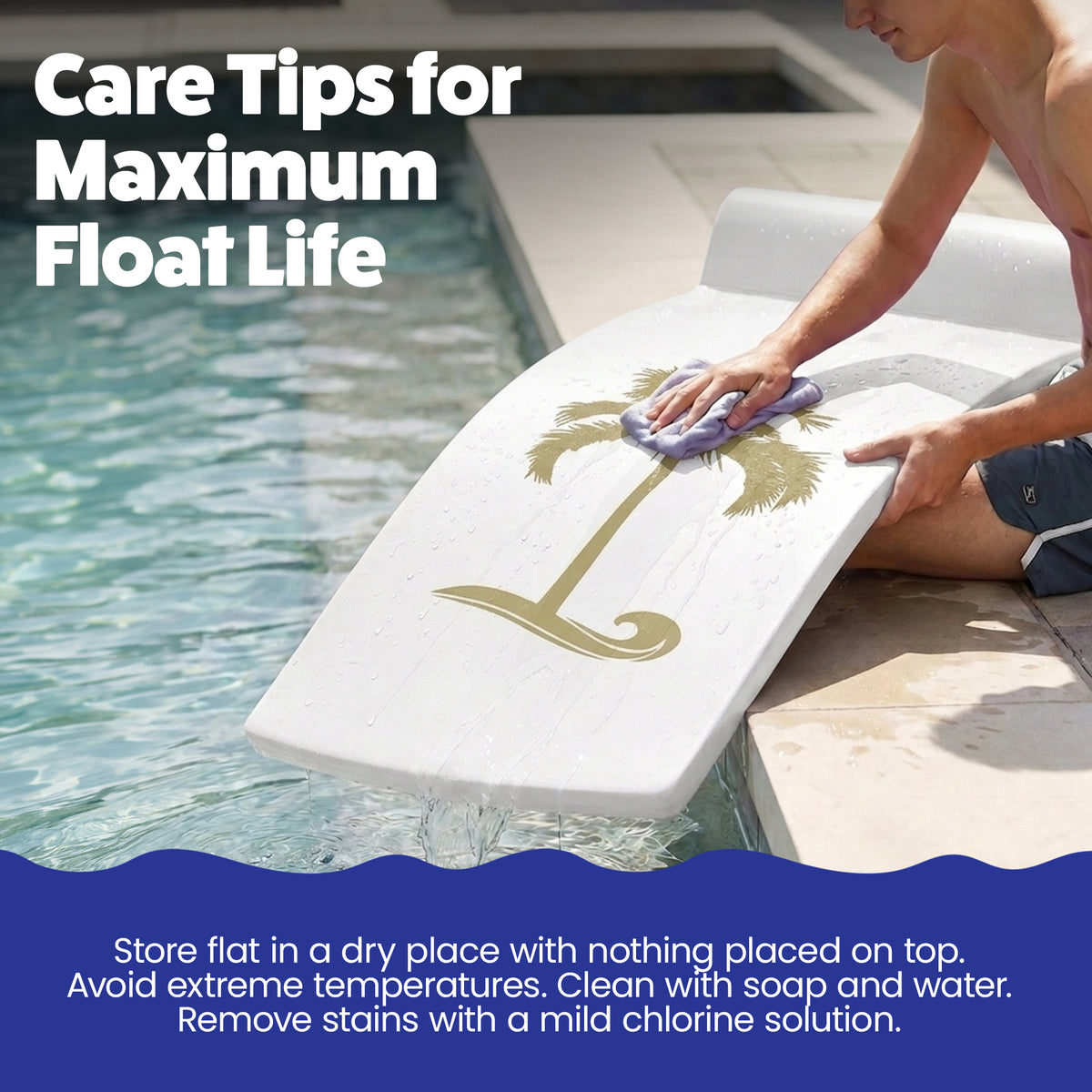 TRC Recreation Sunsation 1.75" Thick Foam Pool Float, Bronze Palm (Open Box)