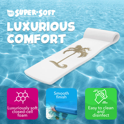 TRC Recreation 1.75" Thick Foam Lounger Raft Pool Float, Bronze Palm (Used) - VMInnovations