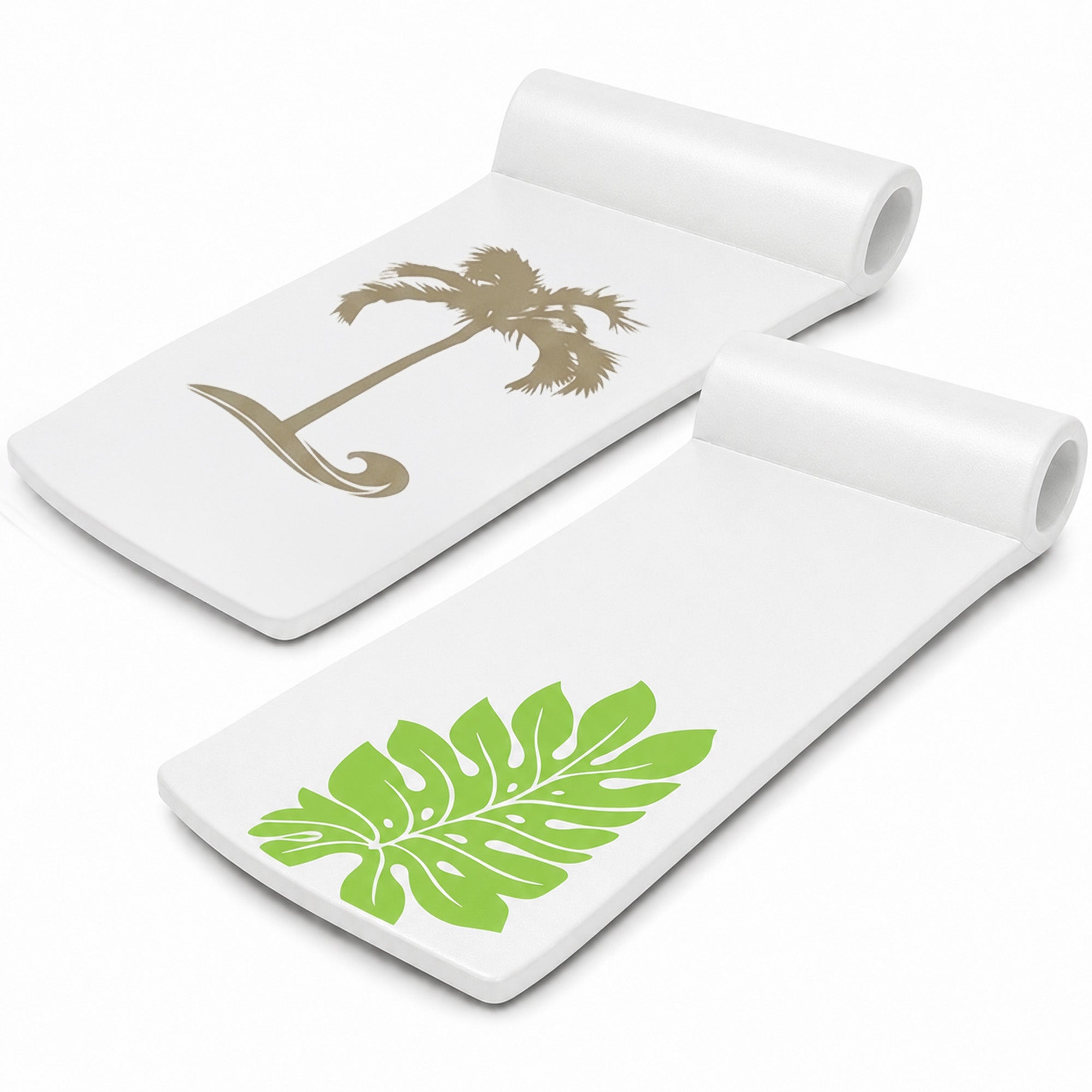 TRC Recreation Sunsation Raft Pool Floats, Bronze Palm White & Green Leaf White