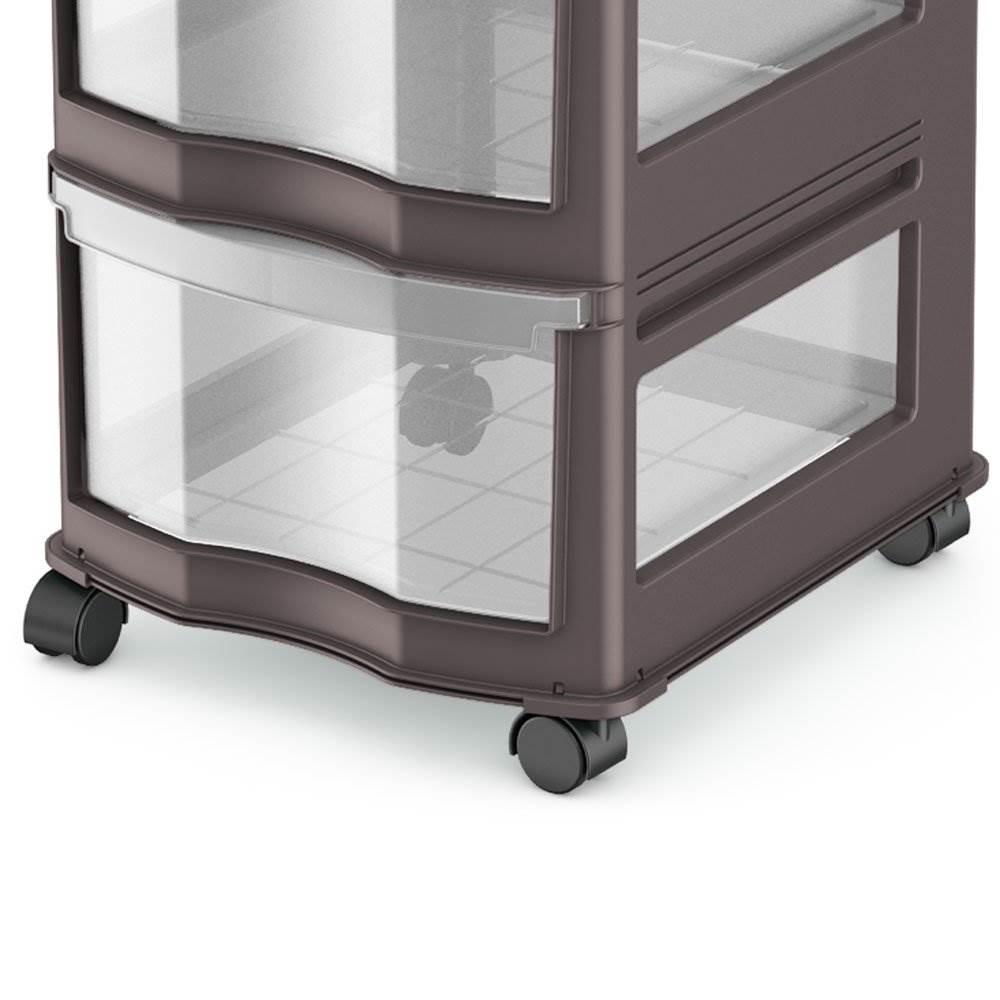 Life Story Classic 3 Shelf Storage Organizer Plastic Drawers, Gray (6 Pack)