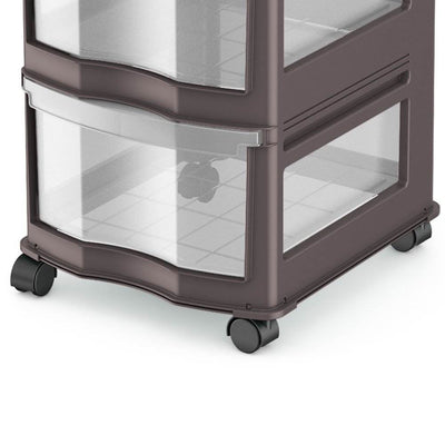 Life Story Classic 3 Shelf Storage Organizer Plastic Drawers, Gray (6 Pack)