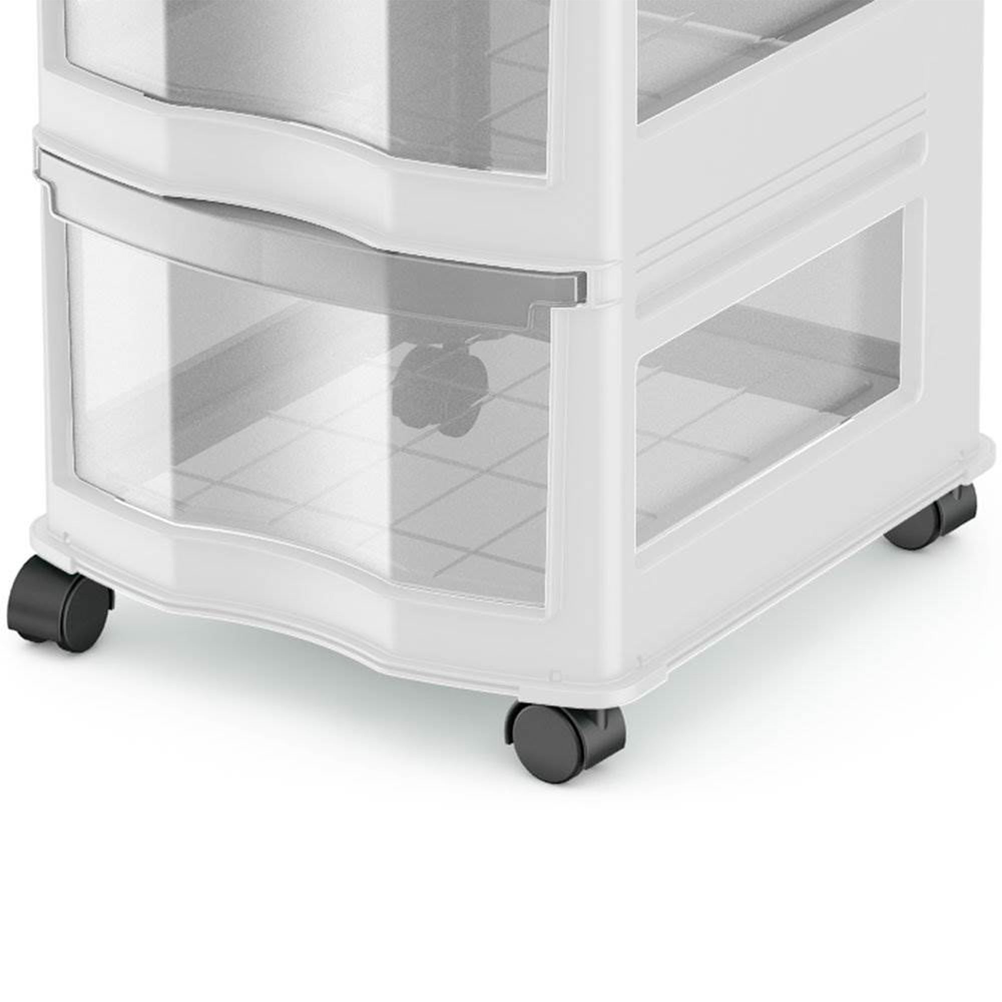 Life Story Classic 3 Shelf Storage Organizer Plastic Drawers, White (8 Pack)