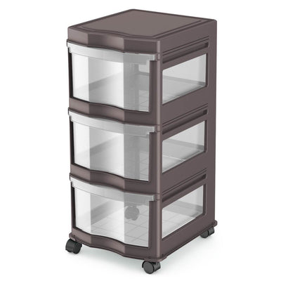 Life Story Classic 3 Shelf Storage Organizer Plastic Drawers, Gray (8 Pack)