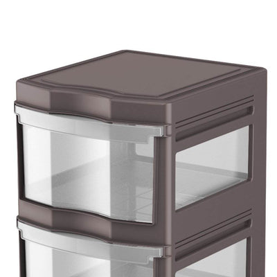 Life Story Classic 3 Shelf Storage Organizer Plastic Drawers, Gray (8 Pack)