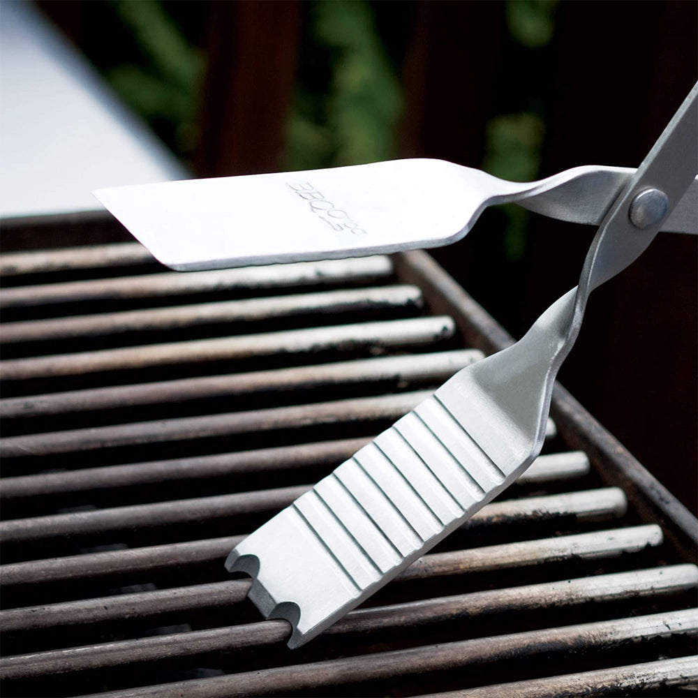 BBQCroc 3 in 1 Barbecue Tool 21 Inch Lightweight Tongs, Spatula, & Grill Scraper