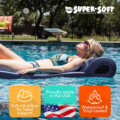 TRC Recreation Ultra Sunsation 2.5" Thick Foam Pool Float Mat, Navy Blue (Used)