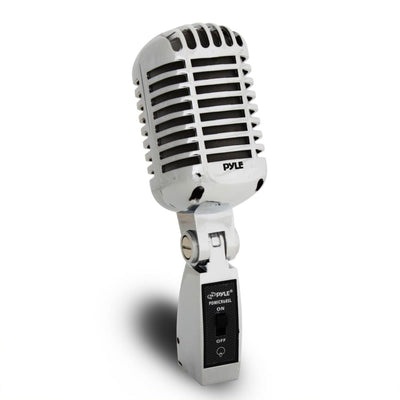 Pyle Pro PDMICR68SL Vintage Retro Vocal Microphone w/ 16 Foot XLR Cable (4 Pack)