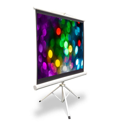 Pyle 50 Inch Fold Out Roll Up Video Projector Display Screen w/ Stand (Open Box)