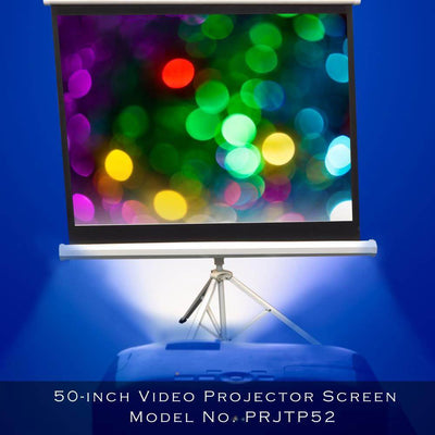 Pyle 50 Inch Fold Out Roll Up Video Projector Display Screen w/ Stand (Open Box)