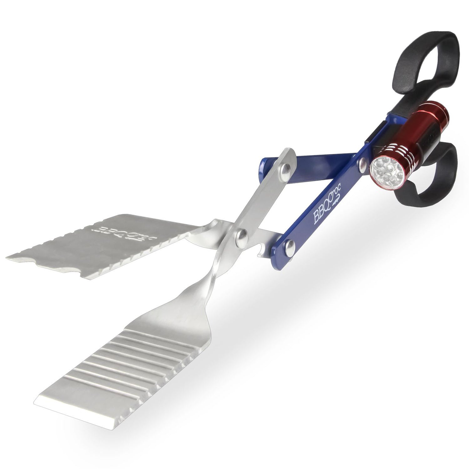 BBQ Croc 18 Inch Cooking & Grilling Multi Tool w/ Tongs, Scraper, & Flashlight