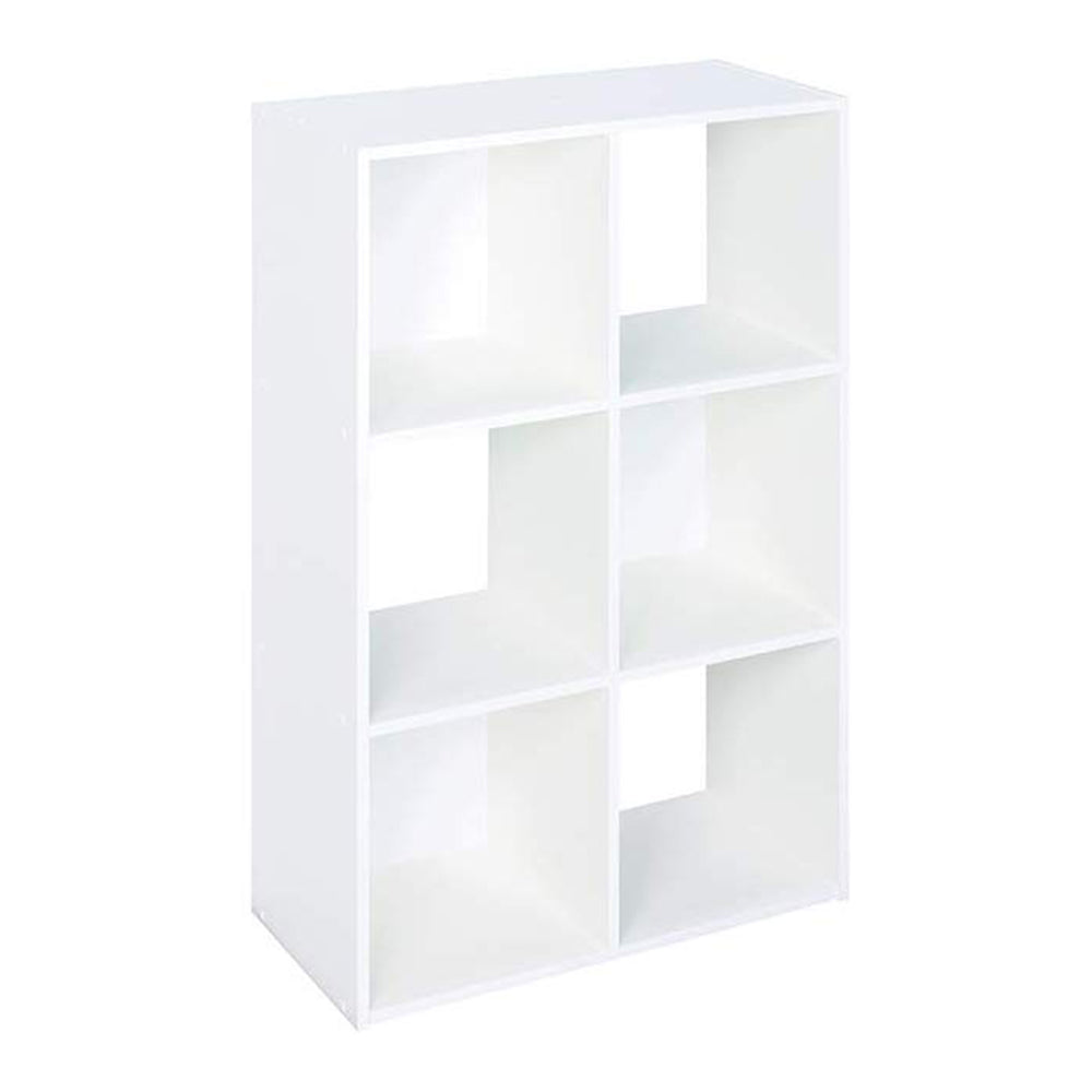 Closetmaid White Home 6 Cube Cubical Storage Organizer with Fabric Bins (6 Pack) - VMInnovations