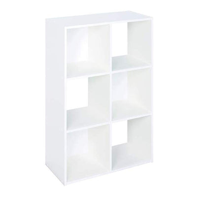 Closetmaid Decorative Home Stackable 6 Cube Organizer Storage, White (For Parts)