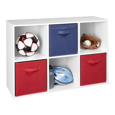 Closetmaid Decorative Home Stackable 6 Cube Organizer Storage, White (For Parts) - VMInnovations