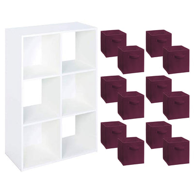 Closetmaid  Home  6 Cube Cubical Storage Organizer with Fabric Bins (12 Pack)