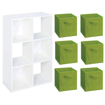 Closetmaid  Home  6 Cube Cubical Storage Organizer with Fabric Bins (6 Pack)