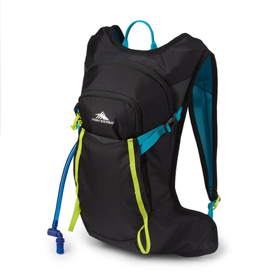 High Sierra Hydrahike 2.0 8L Hydration Water Backpack for Hiking & Biking, Black