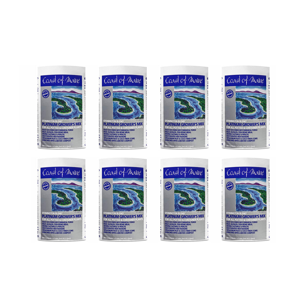 Coast of Maine Stonington Blend Organic Growers Potting Soil Mix (8 Pack)