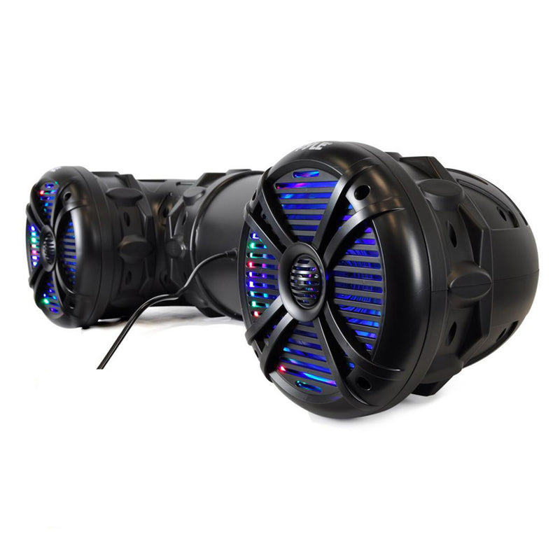 Pyle 1000W Marine ATV Waterproof Bluetooth Speaker with LED Lights (For Parts)