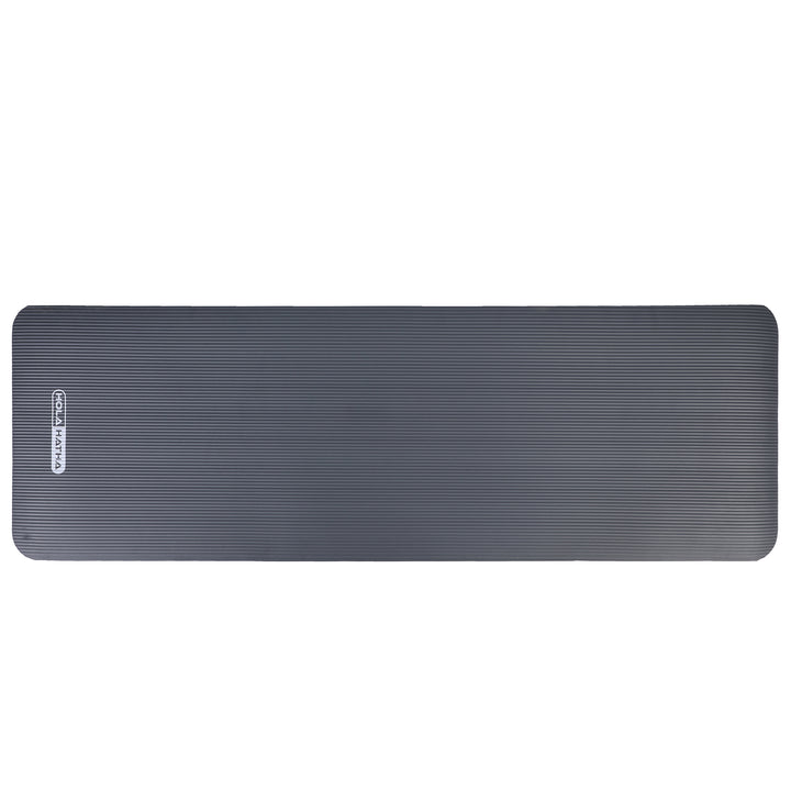 HolaHatha 72 x 24" 0.5" Thick Non Slip Home Workout Yoga Mat, Black (Used)