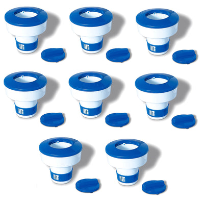 Swimline Hydrotool Swimming Pool Adjustable Floating Chlorine Dispenser (8 Pack) - VMInnovations